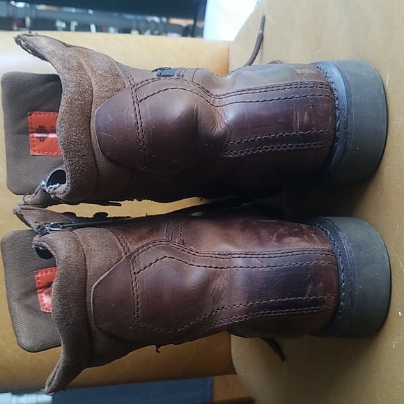 Harley Davidson Motorcycle Vintage Distressed Brown Leather Boots 11 - Picture 7 of 14